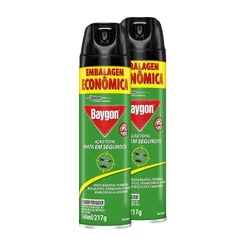 Kit 2 Inseticida Aerossol Baygon Ação Total 360ml