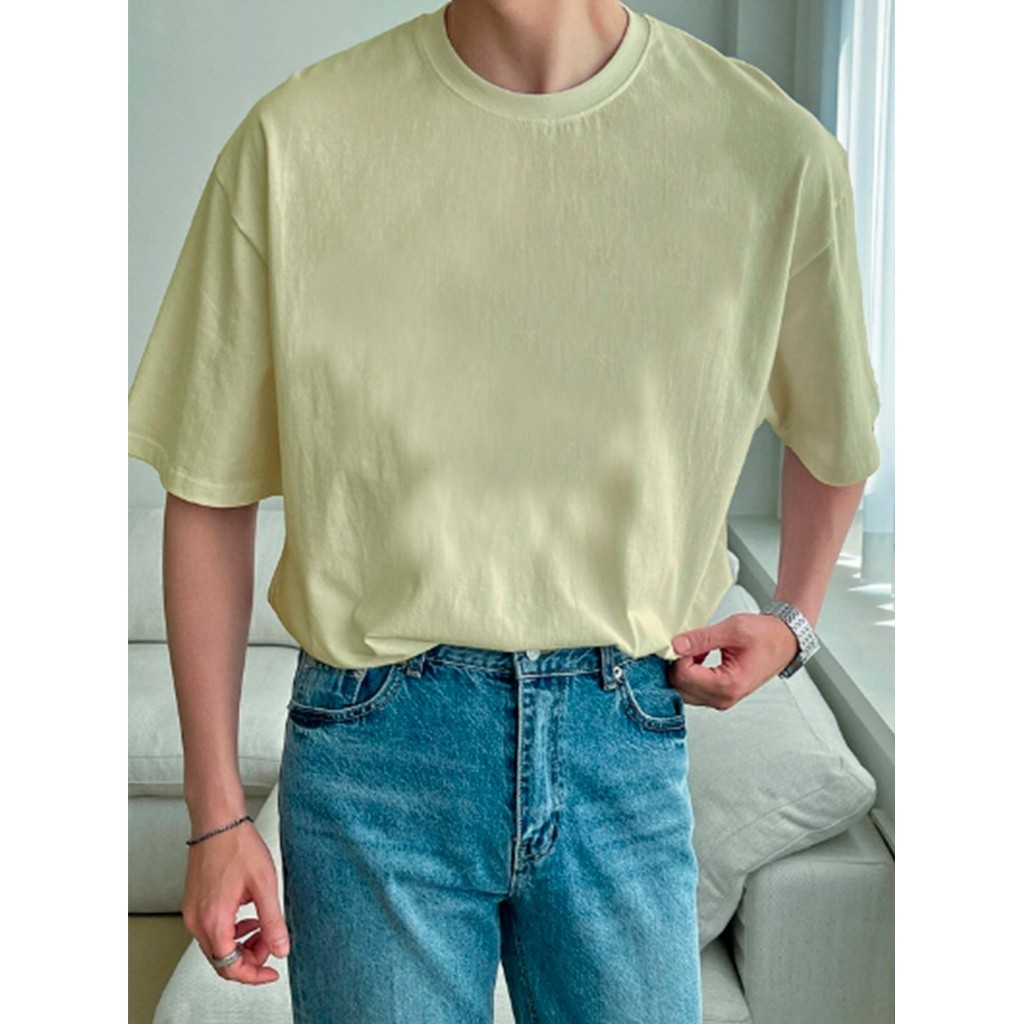 Blusa Amarelo Oversized Esportiva Lisa Unissex T Shirt Plus Size Camiseta Street Larga Confortável
