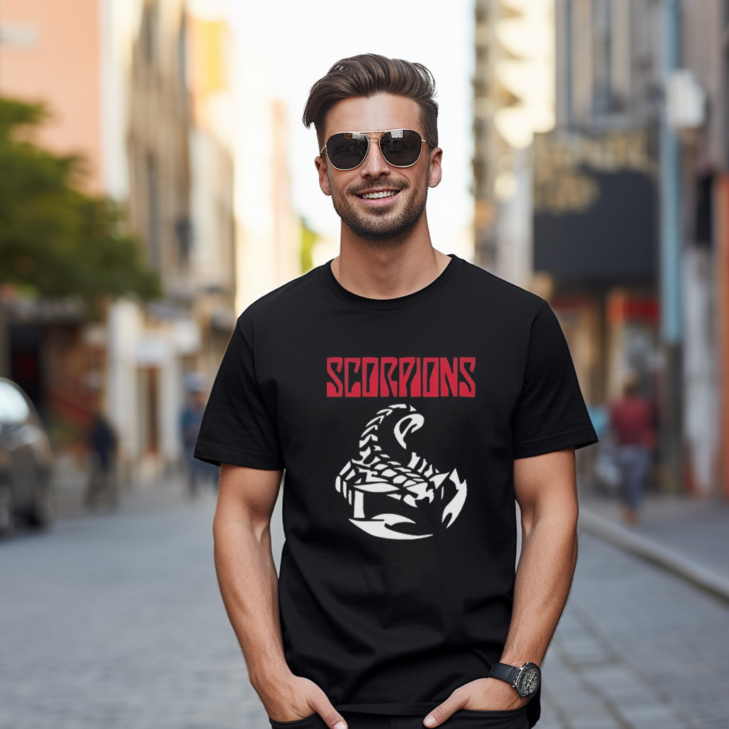 Camiseta Estampa Rock Anos 70 Anos 80 Scorpions Red