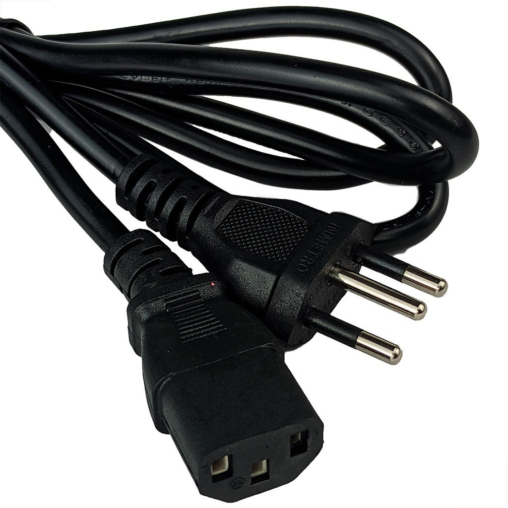 Cabo Força Tripolar PC Panela Elétrica Impressora TV Padrão Novo Homologado 1.5 Metros