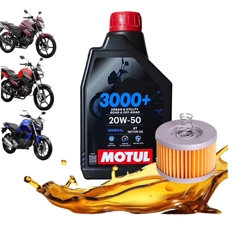 Oleo Motul 3000 20w50 Para Motor Motos + filtro de oleo Fazer Factor 125 e150