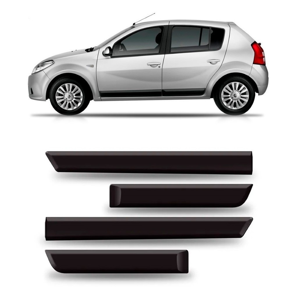 Friso Lateral Sandero 2008 A 2015 - Kit 4 Peças em Oferta na Shopee