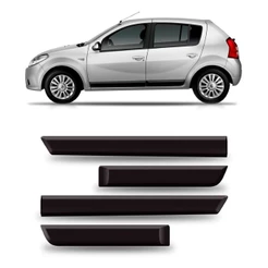 Friso Lateral Sandero 2008 A 2015 - Kit 4 Peças