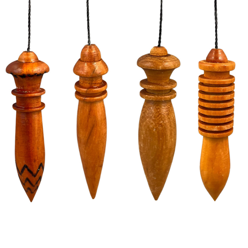 Kit 4 Pêndulos Em Madeira Com Chumbo Para Radiestesia em Oferta na Shopee