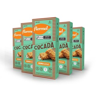 Kit Tablete Cocada Flormel Zero Açúcar Com 5 Unidades em Oferta na Shopee