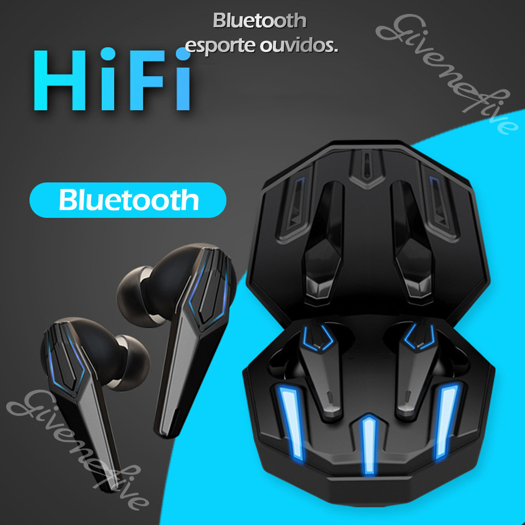 Fone Bluetooth  Fone De Ouvido Sem Fio HiFi À ProvaD' Água, Redução De Ruído, Esporte Earbud com Microfone para Telefone