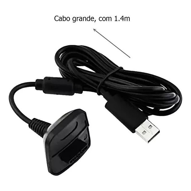 Bateria Carregador Controle P/ Xbox 360 Fat Super Slim - detalhe