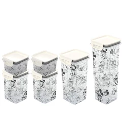 Kit de Potes Herméticos com Trava Mickey 6 Peças Plasútil