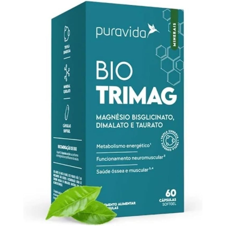 Bio Trimag Bisciglinato Dimalato Taurat 60 Caps - Puravida