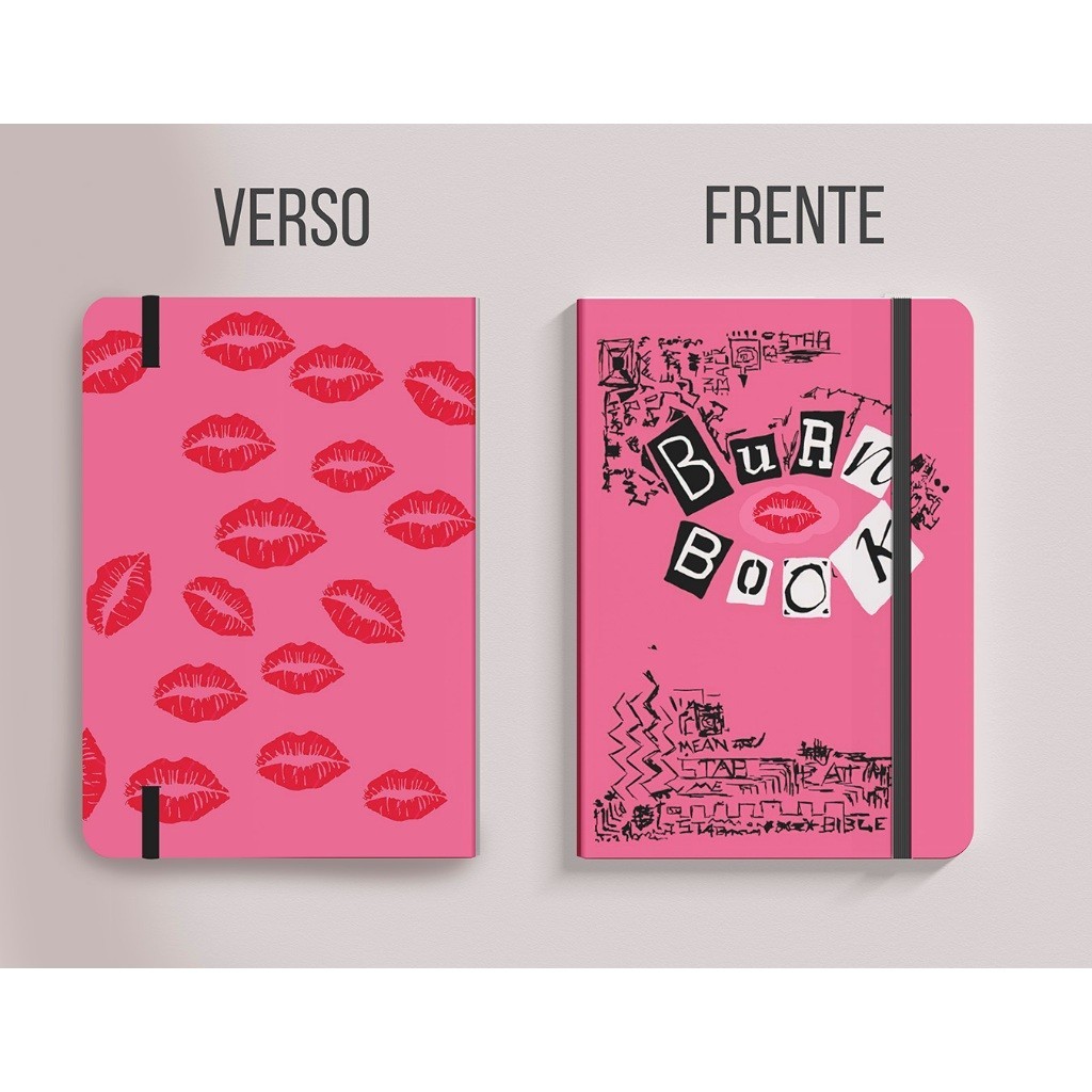 Caderneta Tipo Moleskine BURN BOOK Meninas malvadas Capa dura 80 folhas