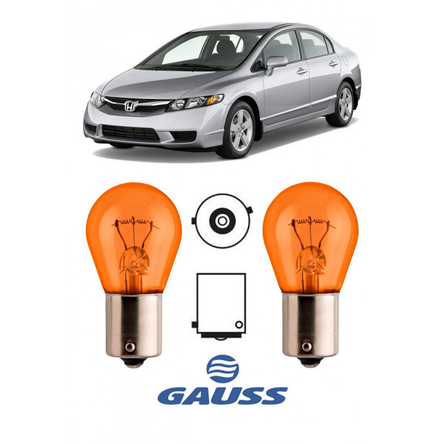 Par Lampada Pisca Seta Farol New Civic 2007 2008 2009 2010 2011