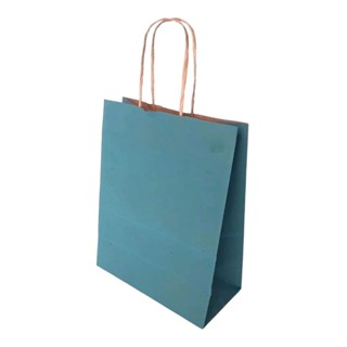 10~50 SACOLA  DE PAPEL AZUL CÉU 21,5X17,5X8,5 (LC) REF:5012 em Oferta na Shopee
