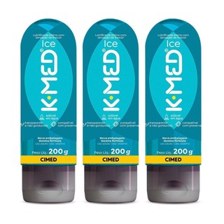 Kit 3 Unidades Lubrificante Íntimo K-med Ice 200g em Oferta na Shopee