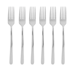 Conjunto 6 Garfos para Mesa Viena Aço Inox Wolff 22cm para Almoço Jantar Mesa Posta Uso Diário Design Elegante e Durável