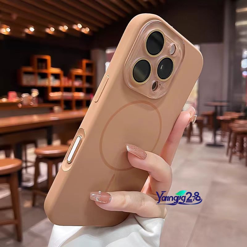 Nova Capa Magnética De Silicone Líquido Para iPhone 16 13 14 12 11 15 Pro Max Com Protetor De Lente De Câmera De Vidro em Oferta na Shopee