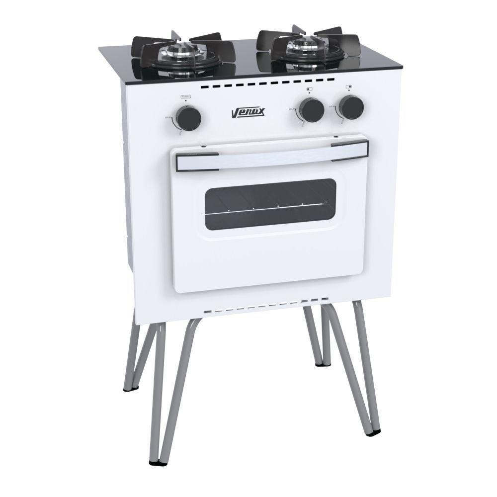Fogão Portátil 2 Bocas Venax Mini Cook GLP Branco - Home Appliances