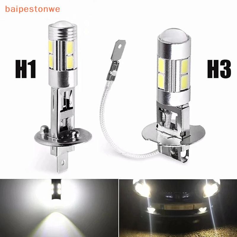 [baipestonwe] 2 Pcs H1 H3 LED Lâmpadas De Carro 6000K Branco De Alta Potência 10-SMD 5630 Decodificação Luz De Nevoeiro 