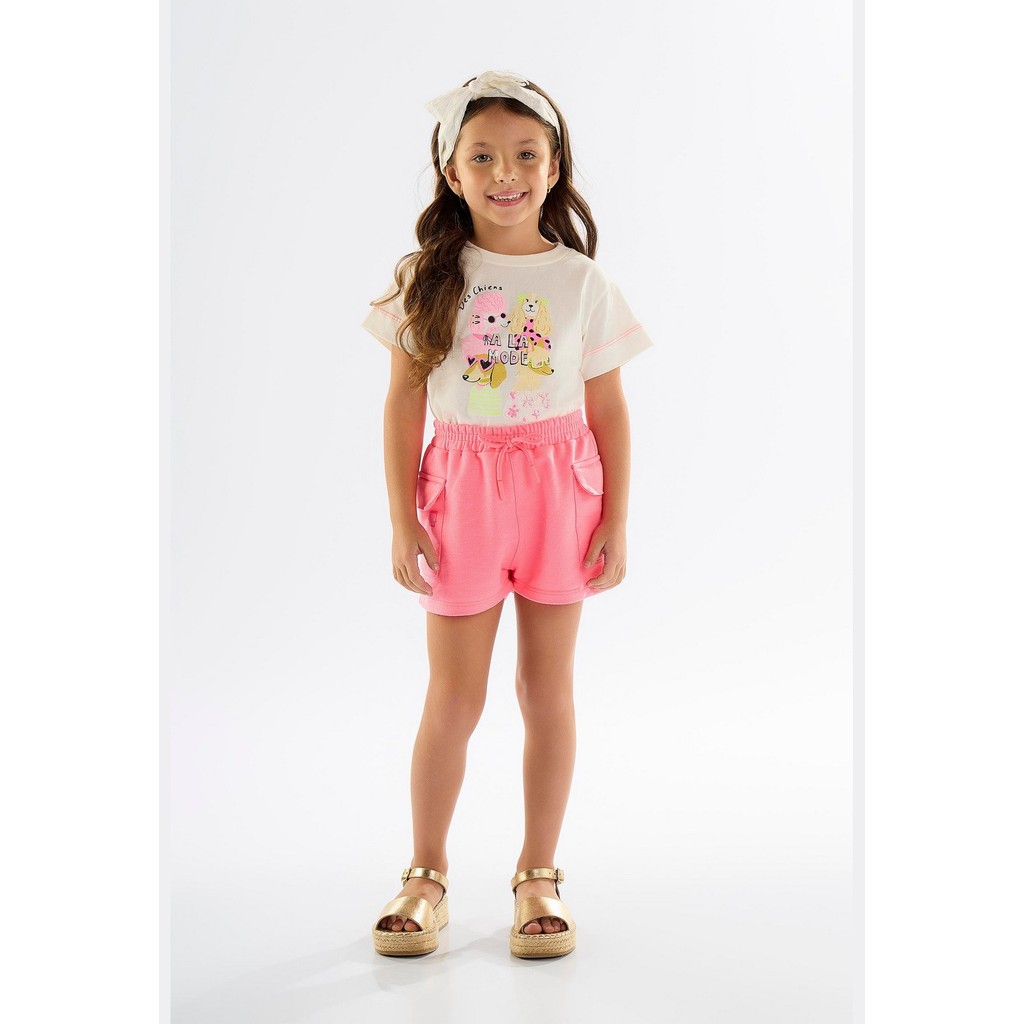 Conjunto Infantil para Menina com Blusa e Short Up Baby - Baby & Kids Fashion