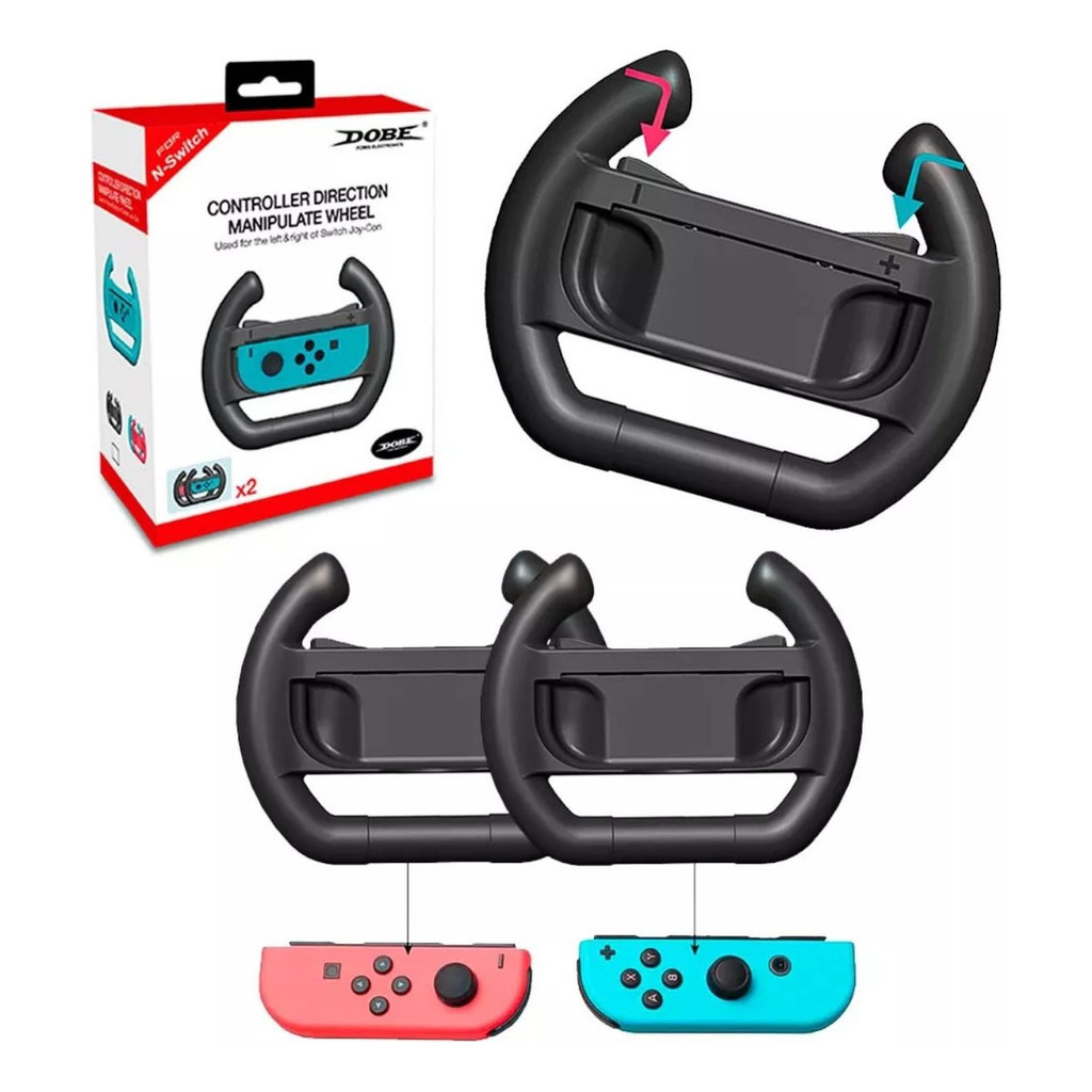 Conjunto Volante Direção Controle Grip Para Nintendo Switch