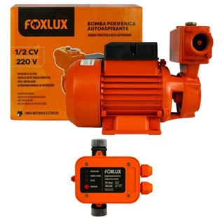 Kit Bomba Periférica Autoaspirante Foxlux 1/2CV 220V + Pressostato | pressurização eficiente em Oferta na Shopee