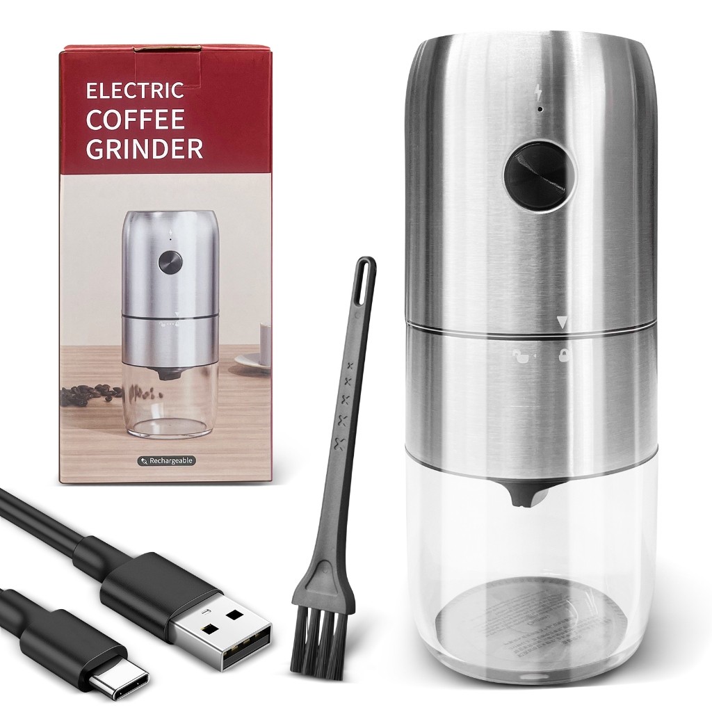 Moedor de Café Elétrico Portátil Elétrico Grão de Café Recarregável Portátil Ajuste Níveis de Moagem