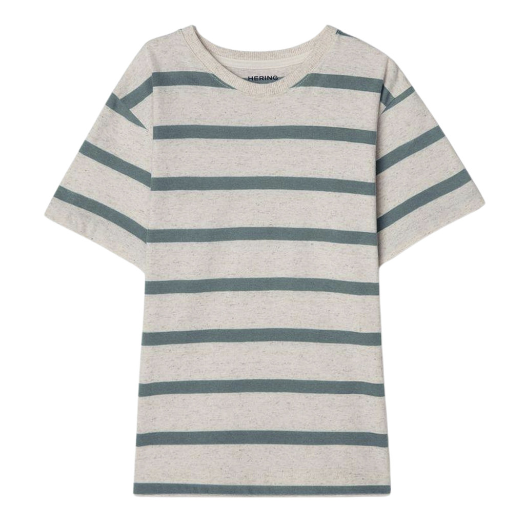 Camiseta Infantil Cinza Hering Manga Curta Em Fio Tinto