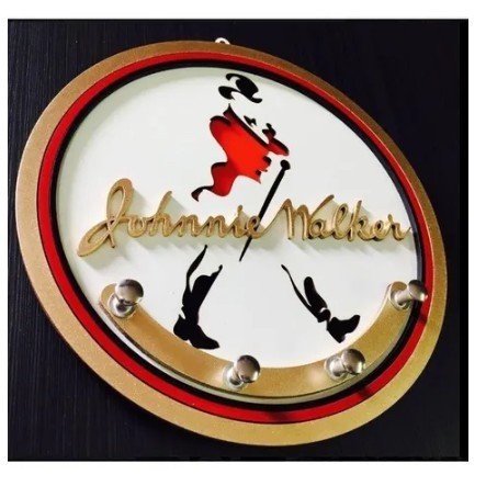 Porta Chaves Madeira Mdf Não Esqueça Chaves Johnnie Walker
