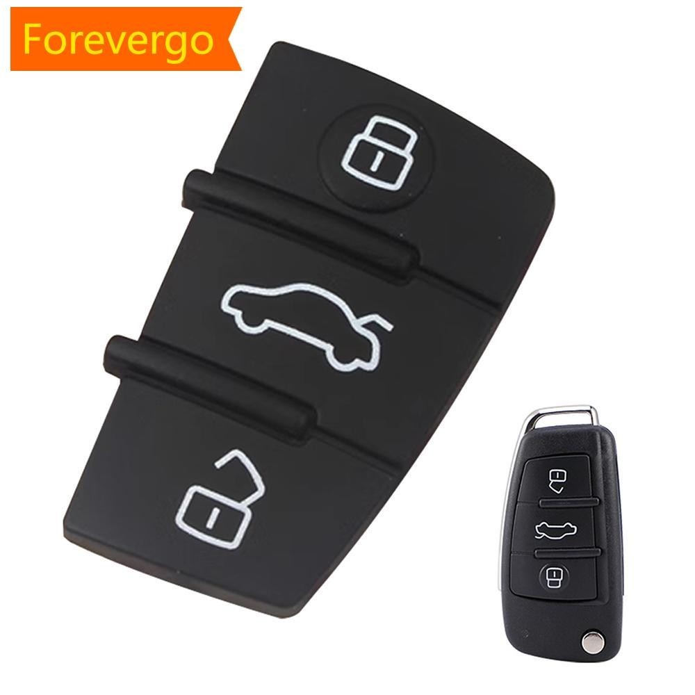 forevergo 3 Botões Chave De Inversão Remota De Borracha Para Carro FOB Shell Pad Substituição Sem AUDI A2 A3 S3 A4 A6 A6L A8 Q3 TT Quattro V5W6