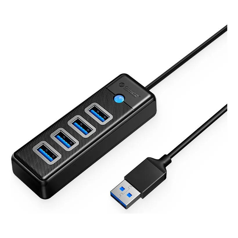 Hub Orico 5gbps Usb 3.0 4 Portas De Alta Velocidade Preto