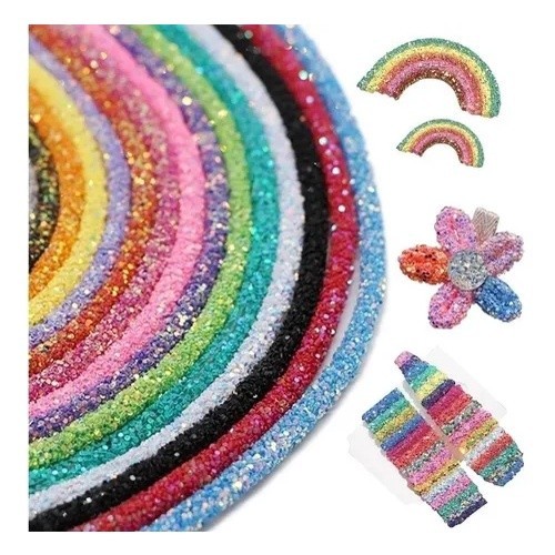 Cerca de 9,5 m -10,5 m Tubo Strass Glitter Para - Muitas Cores - Atacado em Oferta na Shopee