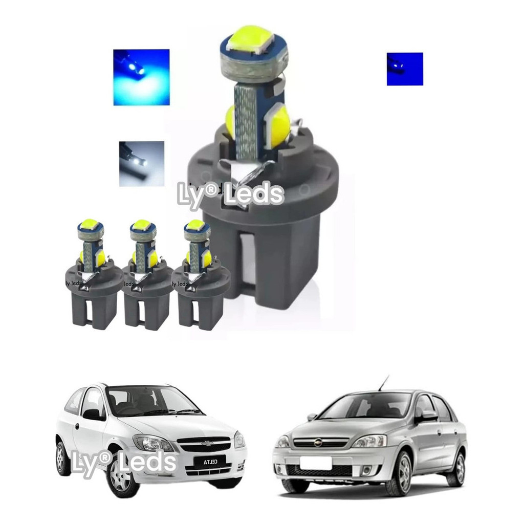 Kit Lampada Led T5 B8 Astra/Celta/corsa Painel De Instrumento C/4 12V