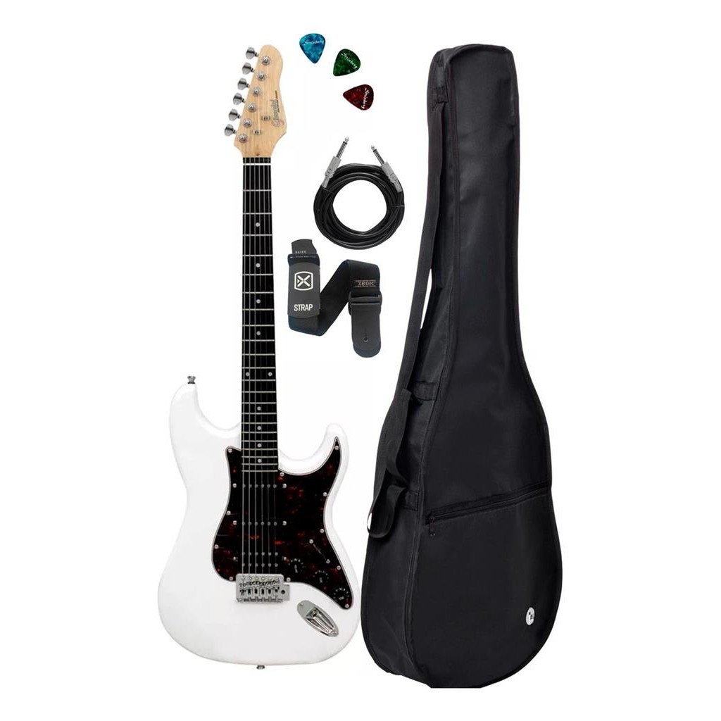 Guitarra Giannini G101 Wh/tt Kit Capa Cabo Correia + Paletas