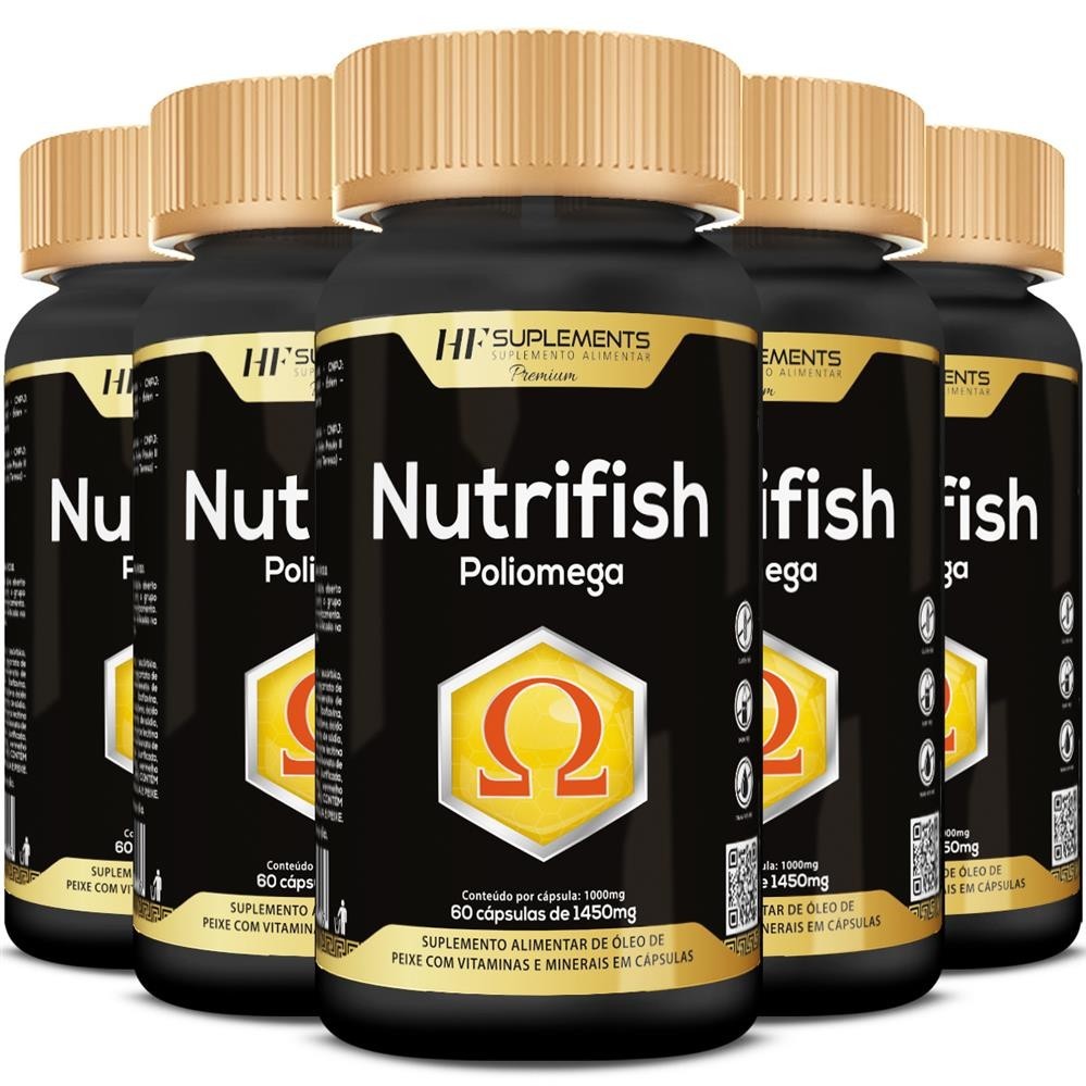 5X NUTRIFISH POLIOMEGA VITAMINA A D C E K B1 B2 B3 B6 B12