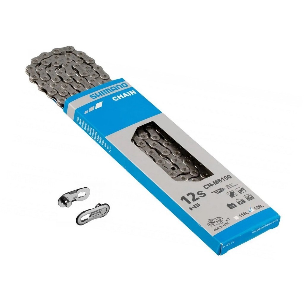 Corrente Shimano Deore Cn M6100 126l C/ Quick Link 12v 1x12v em Oferta na Shopee
