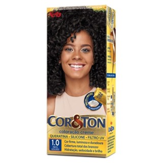 Tintura Creme Cor & Ton Preto Azulado 1.0