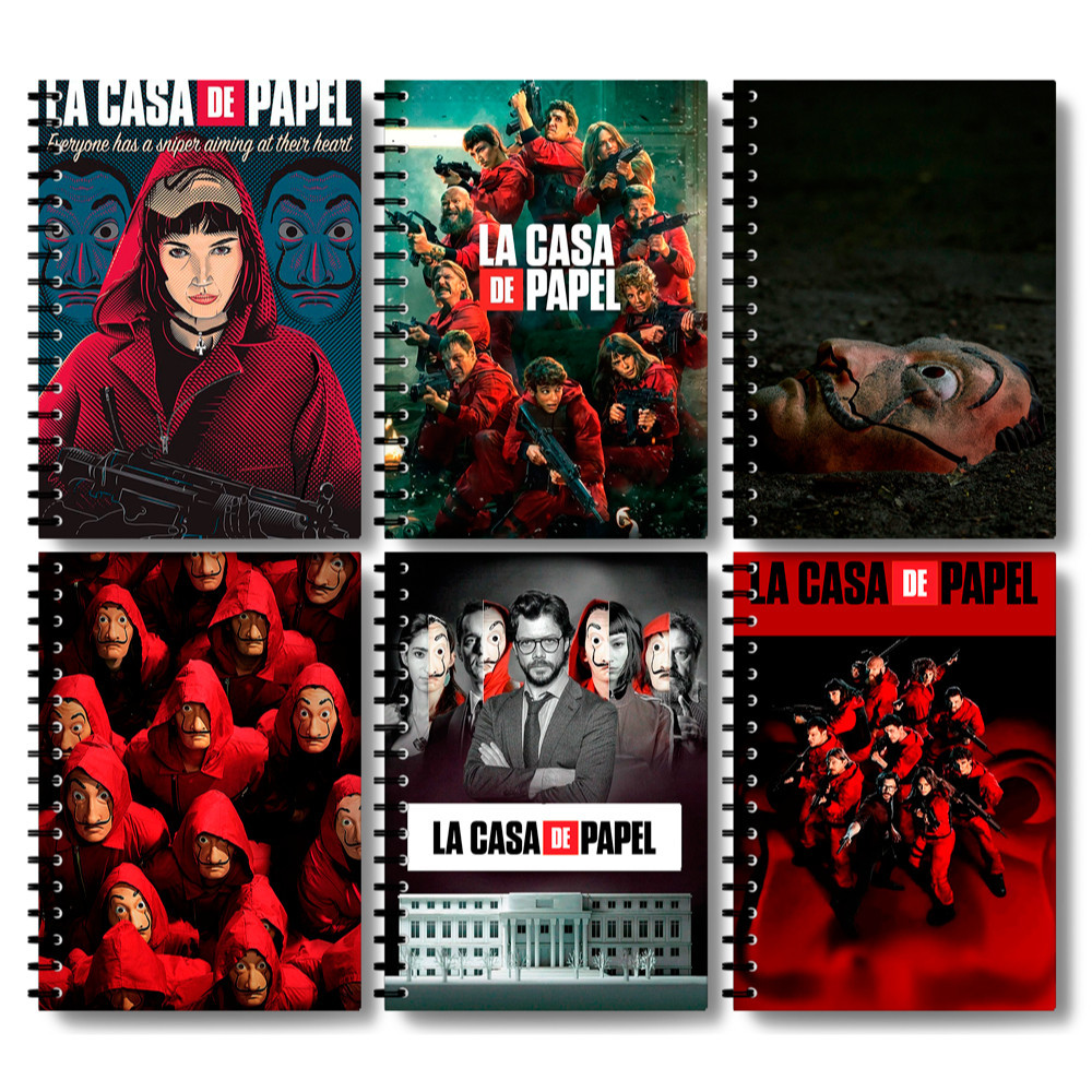 Adesivos Personalizado Capa para Caderno La Casa De Papel [ 01-06 ] Salvador Dali Mascara Serie TV Drama Policial full hd 8k casa America3