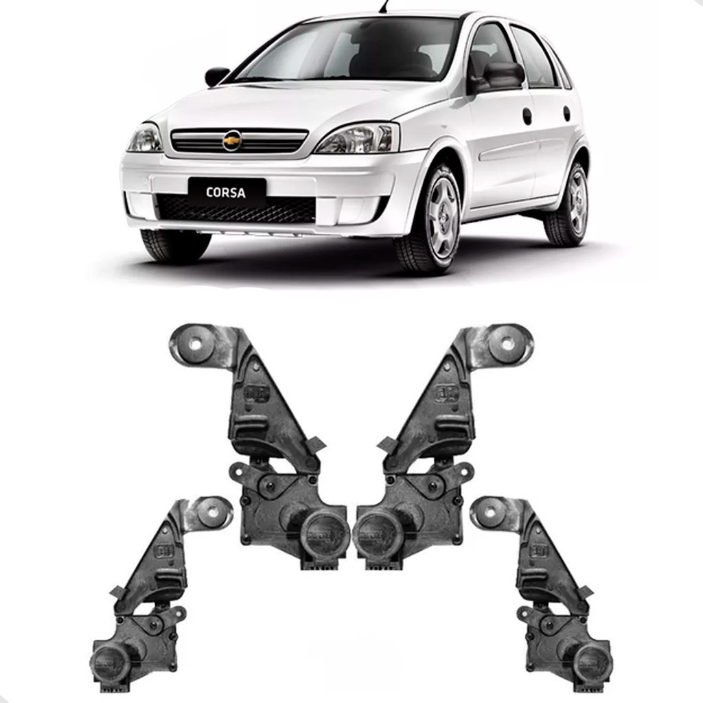 Kit de Trava Elétrica para Novo Corsa / Joy 4 Portas 2002 até 2012 - Original Tragial - Spare Parts and Accessories for Vehicles