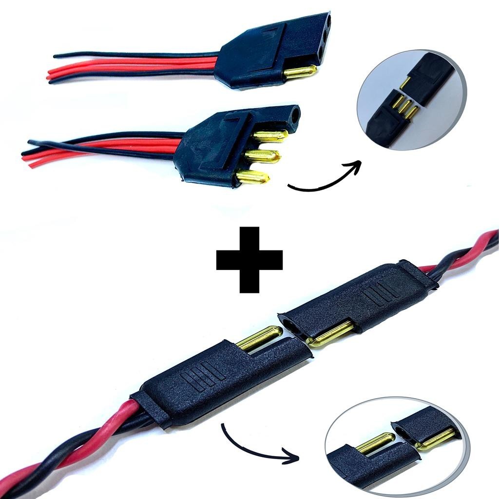 Kit Plug Tomada conector para caixa de som trio corneteira tampao 2 vias + 4 vias automotivo