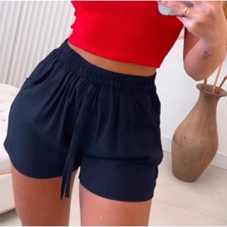 SHORT FEMININO DE DUNA COM BOLSO