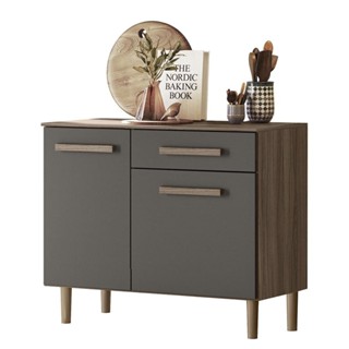 Balcão para Cozinha Lemon com 2 portas e 1 Gaveta 91 cm em Oferta na Shopee