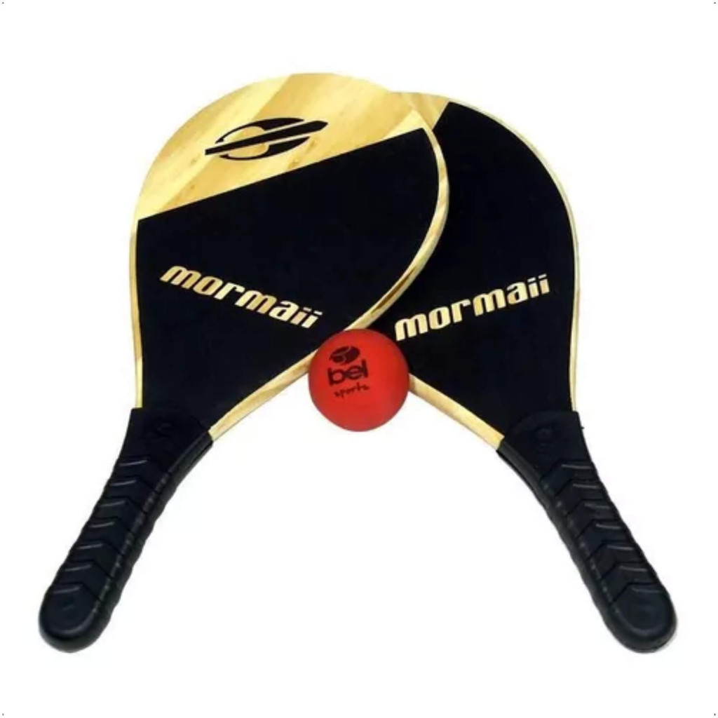 Detalhes do Kit Jogo de Frescobol Mormaii Bel Praia Raquetes Bolinha Sports Borracha Bolsa Beach Tênis  - 481800