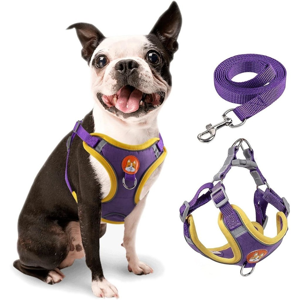 Coleira Peitoral coleira para cachorro com guia para pet pequenos e médios colete confortável