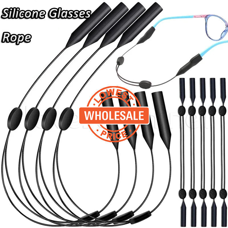 3pcs Corda De Óculos De Silicone-Para Mulheres E Homens-Acessórios De Corrente Sol-Correia -, Ajustável , Universal