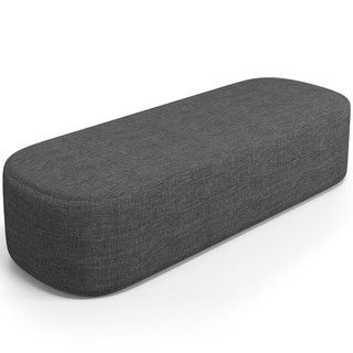 Puff Decorativo Orgânico para Living Quarto 140cm Doha W01 Linho Cinza Escuro - Lyam Decor em Oferta na Shopee