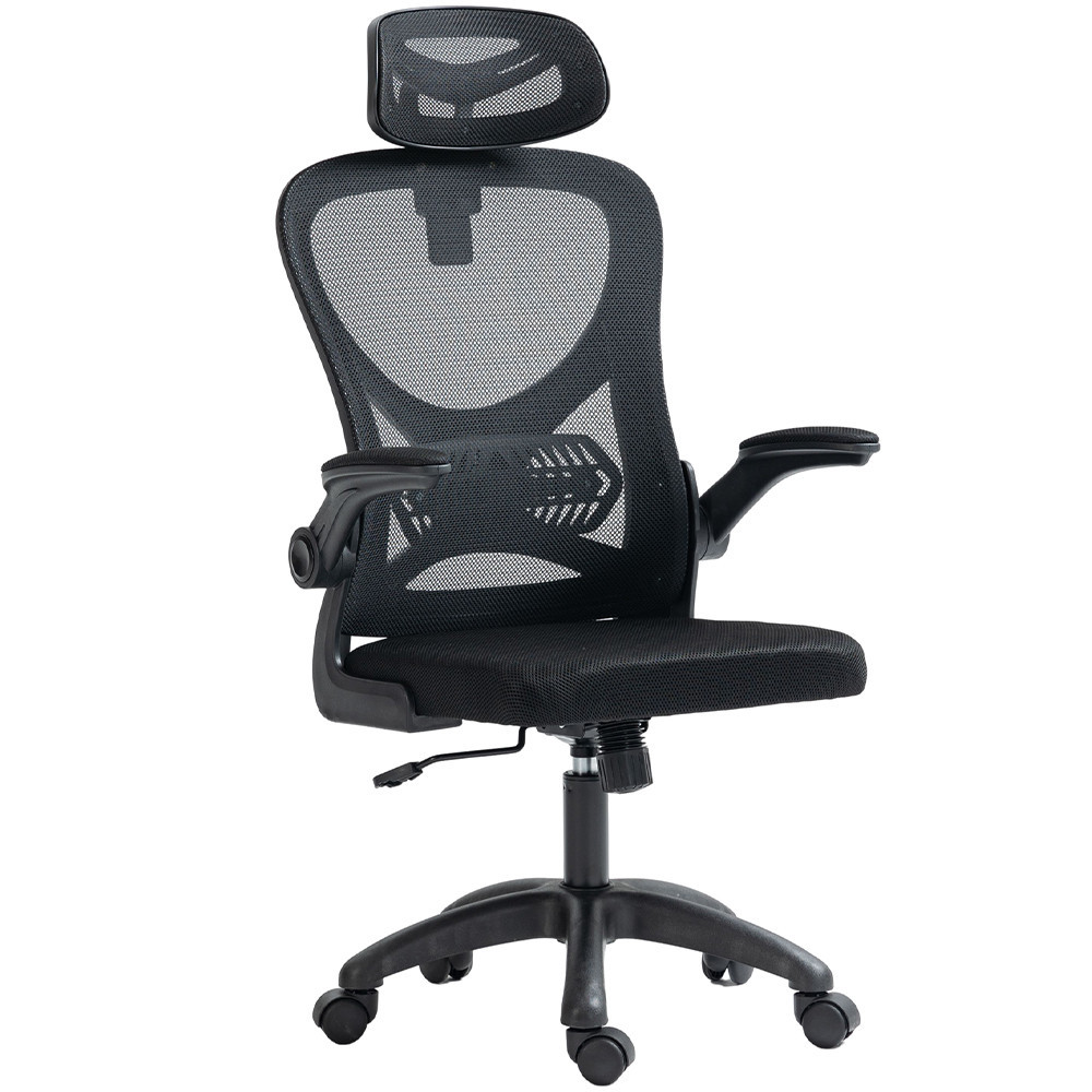 Cadeira Para Escritório Giratória Presidente Executiva Belaggio Tela Mesh R01 Preto - Lyam Decor