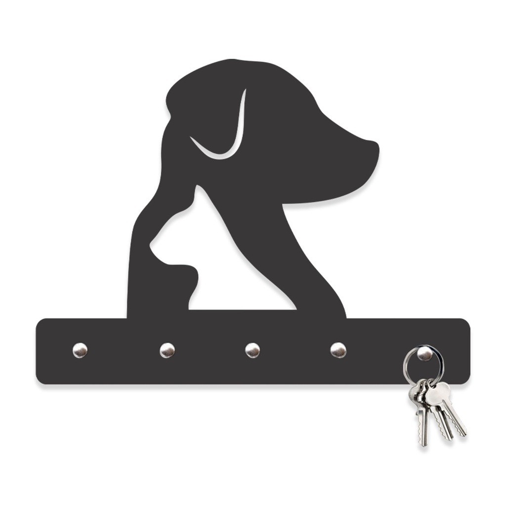 Porta Chaves Gato e Cachorro MDF Preto Fosco em Oferta na Shopee