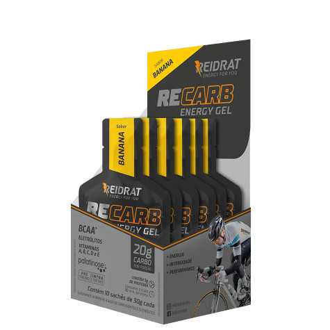 RECARB ENERGY GEL 10X30G BANANA VAR - Melhor Gel de Carboidrato de 2024