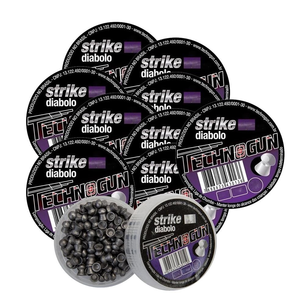 10 Latas de Chumbinho Strike Diabolô 5.5mm 1250 unidades – Technogun em Oferta na Shopee