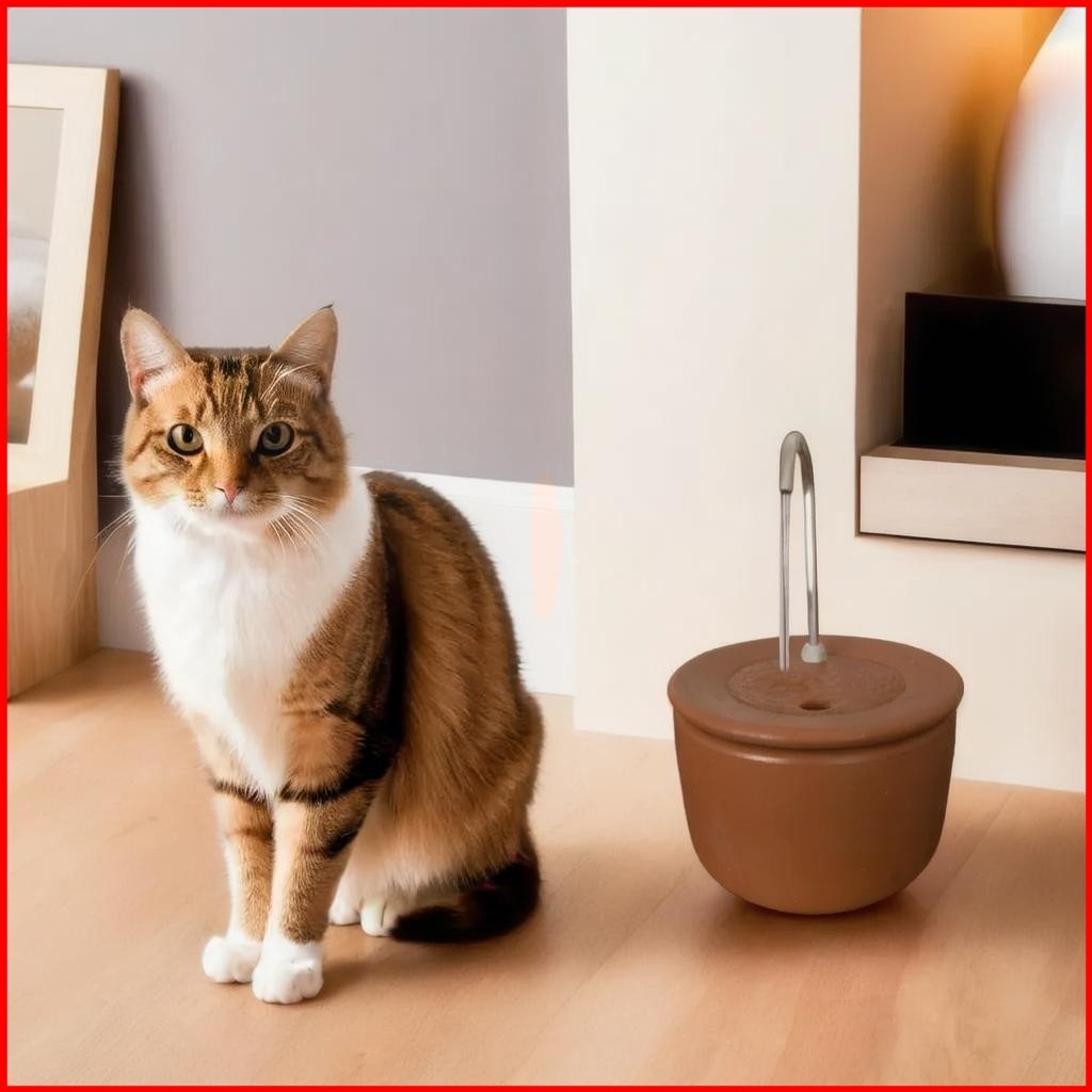 Fonte Bebedouro Ceramica para Gatos Bebedouro de Cerâmica 2,5 Litros RETO