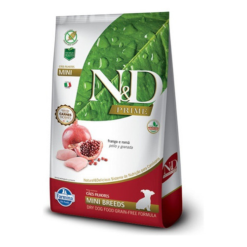 Ração N&d Prime Filhote Mini Frango E Romã 10.1kg